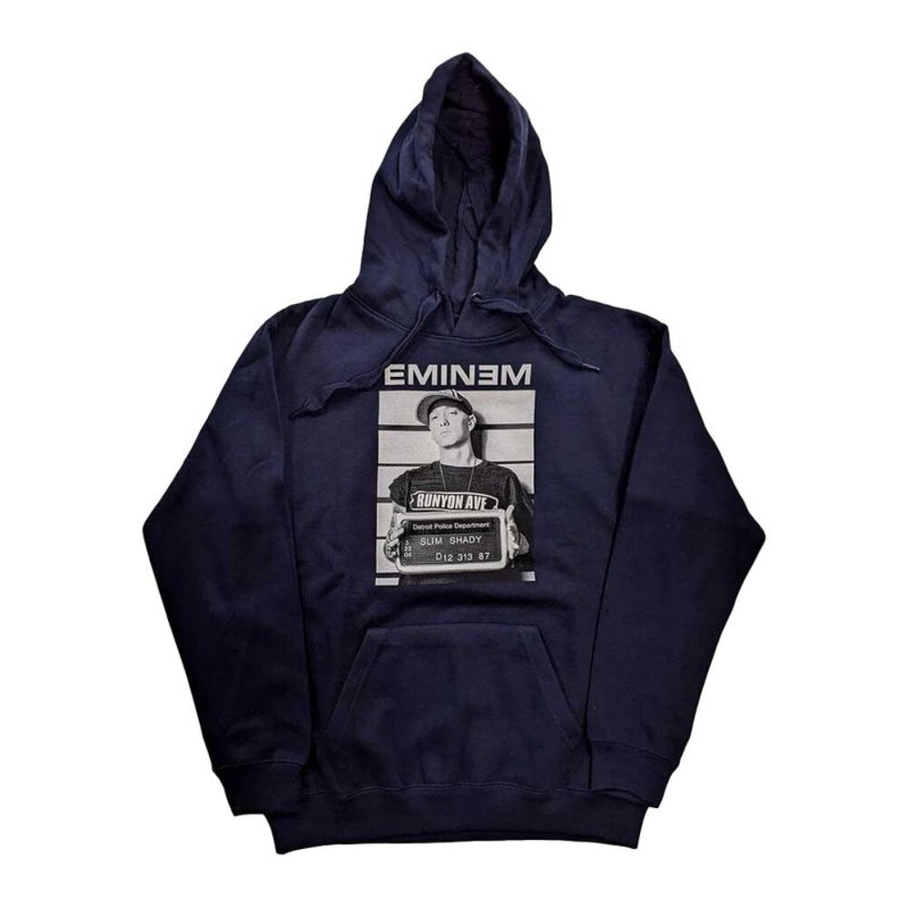 Eminem Unisex Adult Arrest Pullover Hoodie / Navy Blue